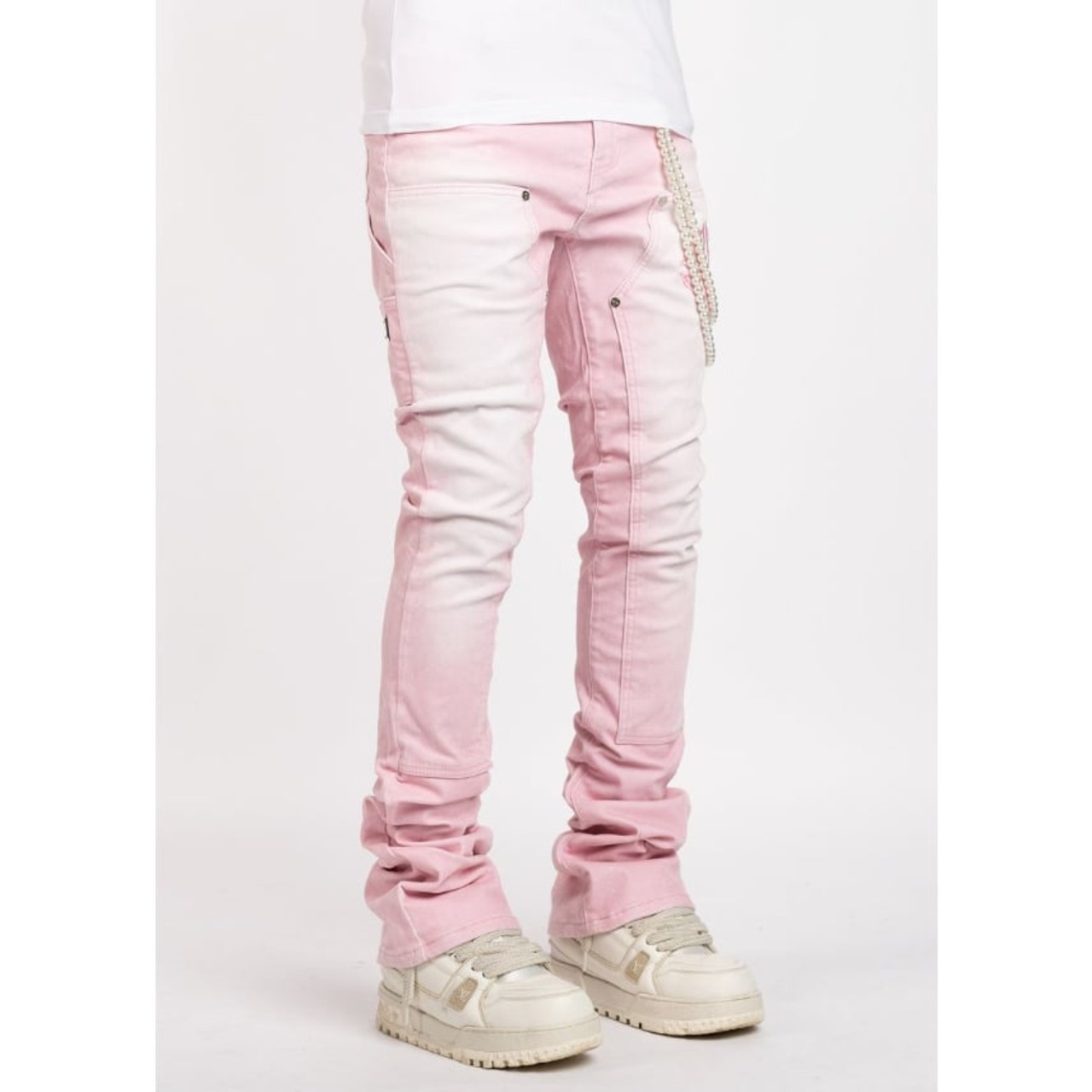 GUAPI / velvet pink carpenter stacked denim