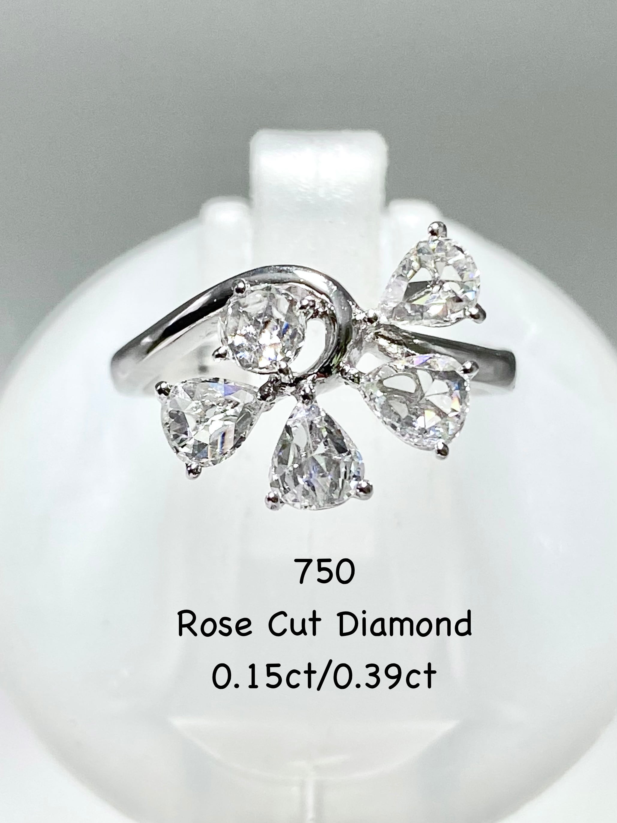 ローズカットダイヤモンド 0.12ct / ダイヤモンド 計0.06ct ローズカットダイヤモンド 0.12ct / ダイヤモンド 計0.06ct