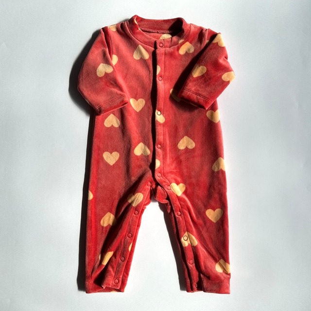 Heart AOP Rompers【70cm】Red