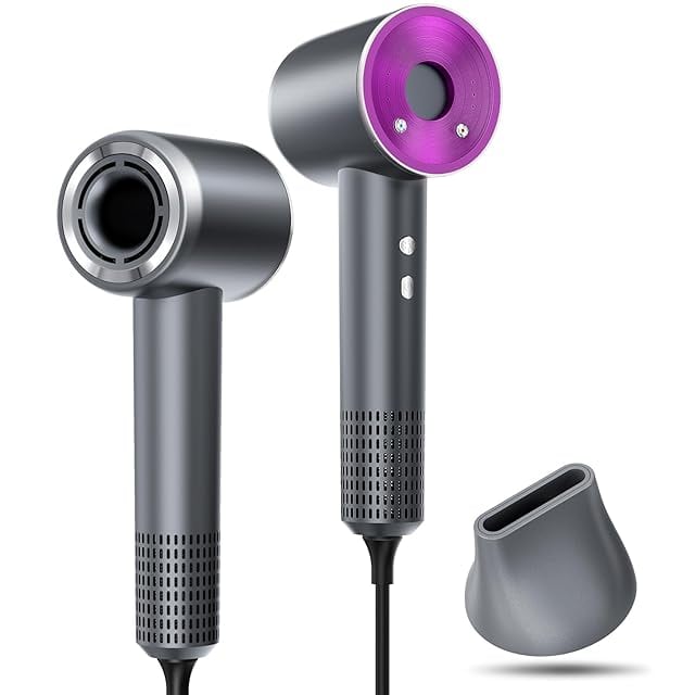 IOFVSSIドライヤー 大風量 速乾 冷風/熱風 3段階温度調節 【グレー