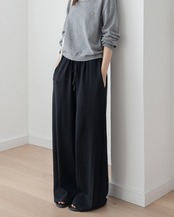 Draped straight knit Pants T20068
