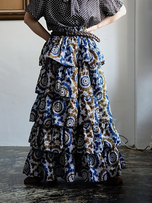 Batik tiered skirt