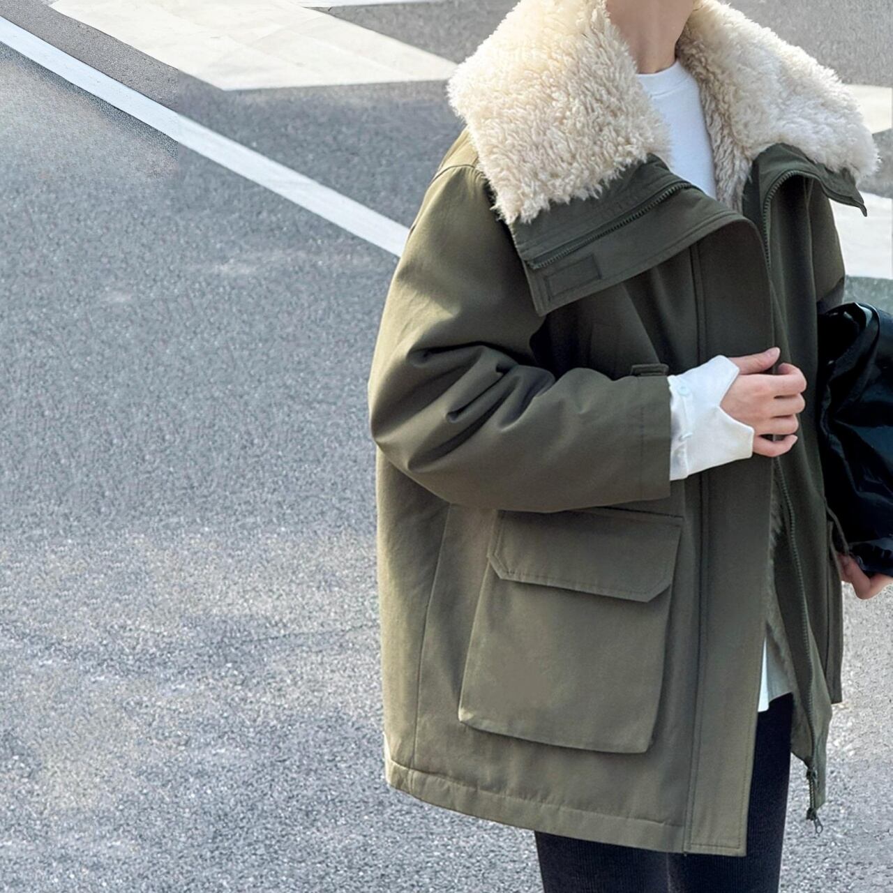 オーバーサイズボアライナーミリタリージャケット A01922