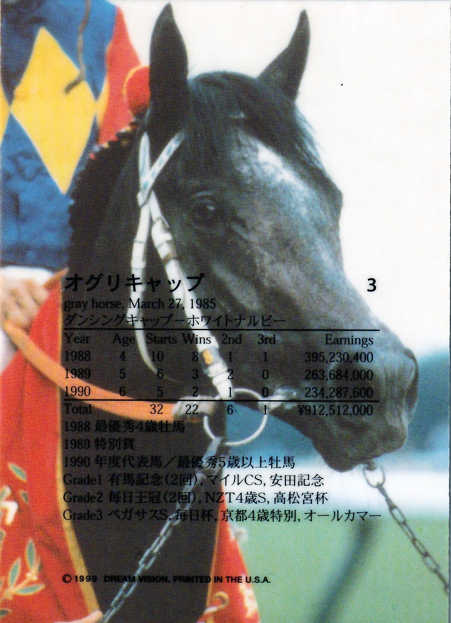 オグリキャップ(銀文字ノーマル)「The Victory 1999」No.3 | カード