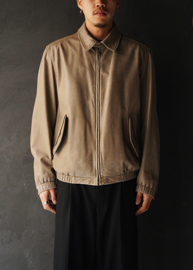 00’s LOUIS VUITTON leather harrington jacket