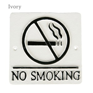 【S355-117】square sign "NO SMOKING"　#サイン #アイアン #アンティーク #ヴィンテージ