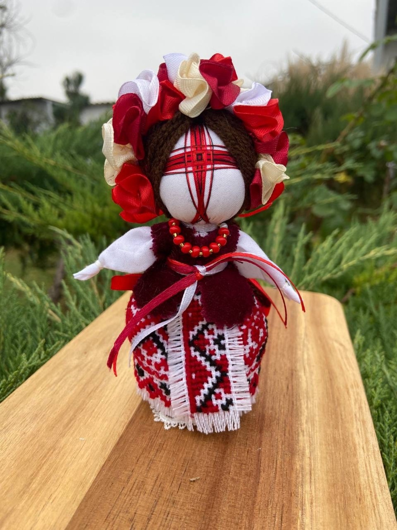 UA.Designer手作りモタンカ 14cm（ウクライナの御守り）スタンド付き - 1