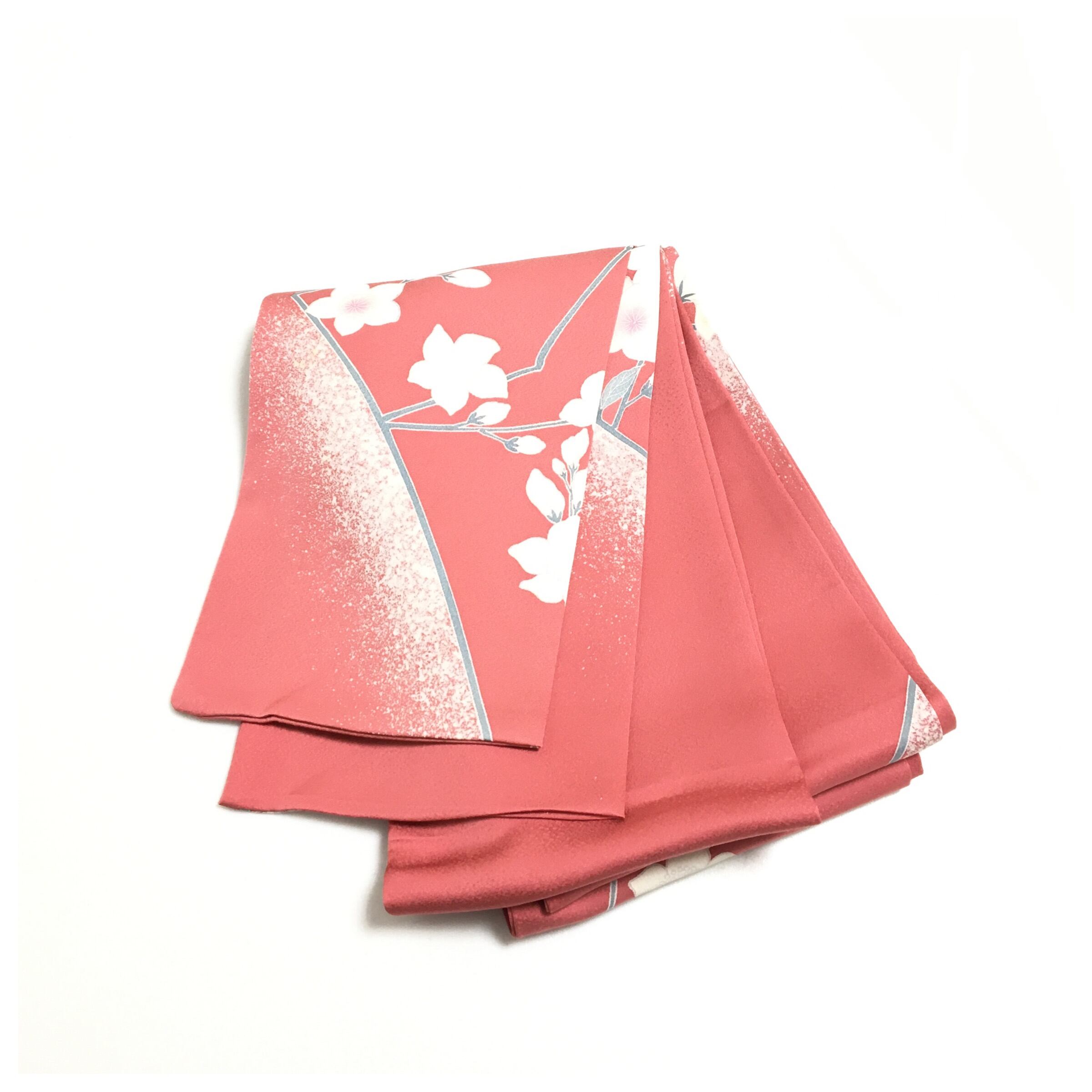 美品 正絹 夏帯　黒地に可憐な華文様 半幅帯  涼やかな透け感　夏の風情 美品 正絹 夏帯 黒地に可憐な華文様 半幅帯 涼やかな透け感 夏の風情