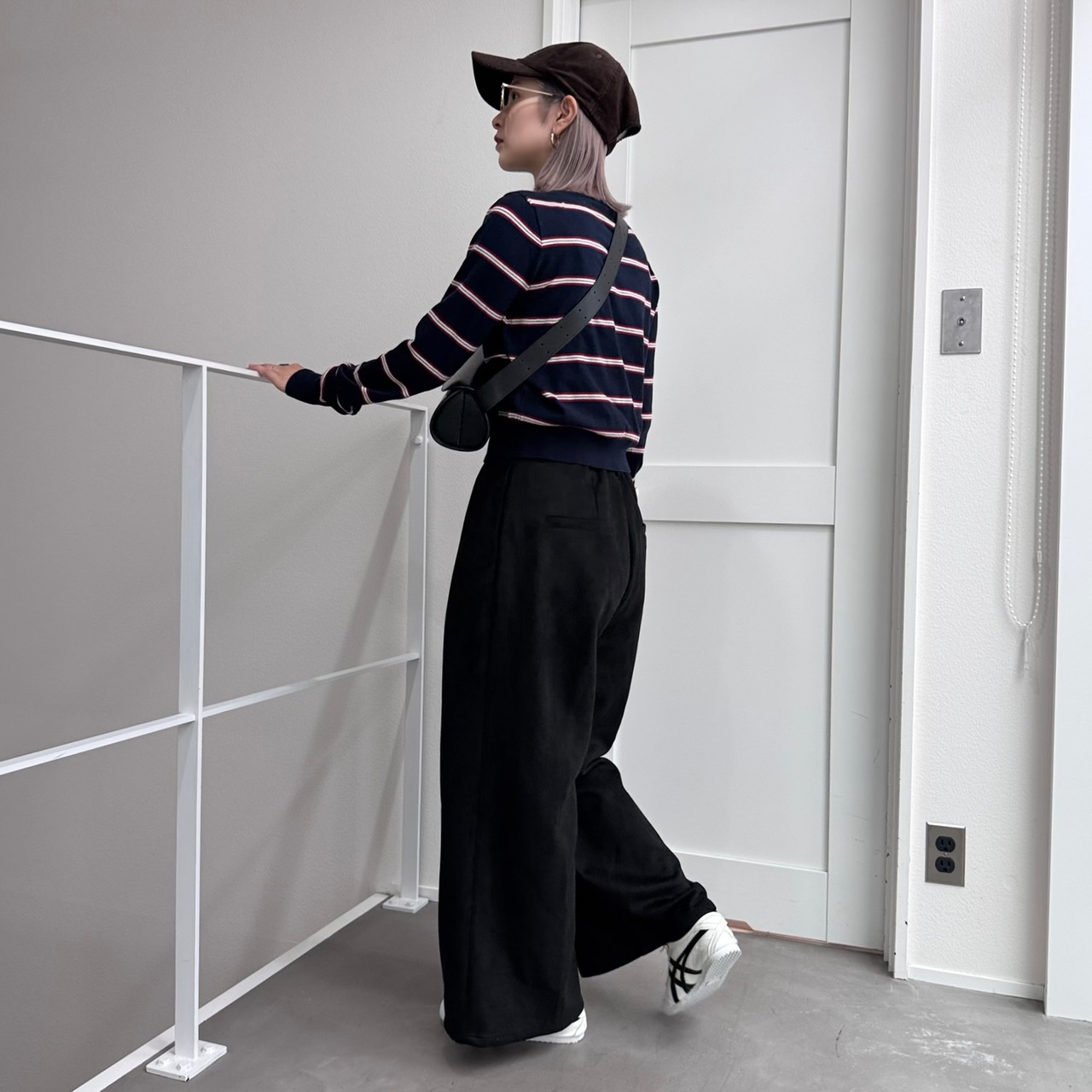 ピーチスキンワイドタックPT/ブラック