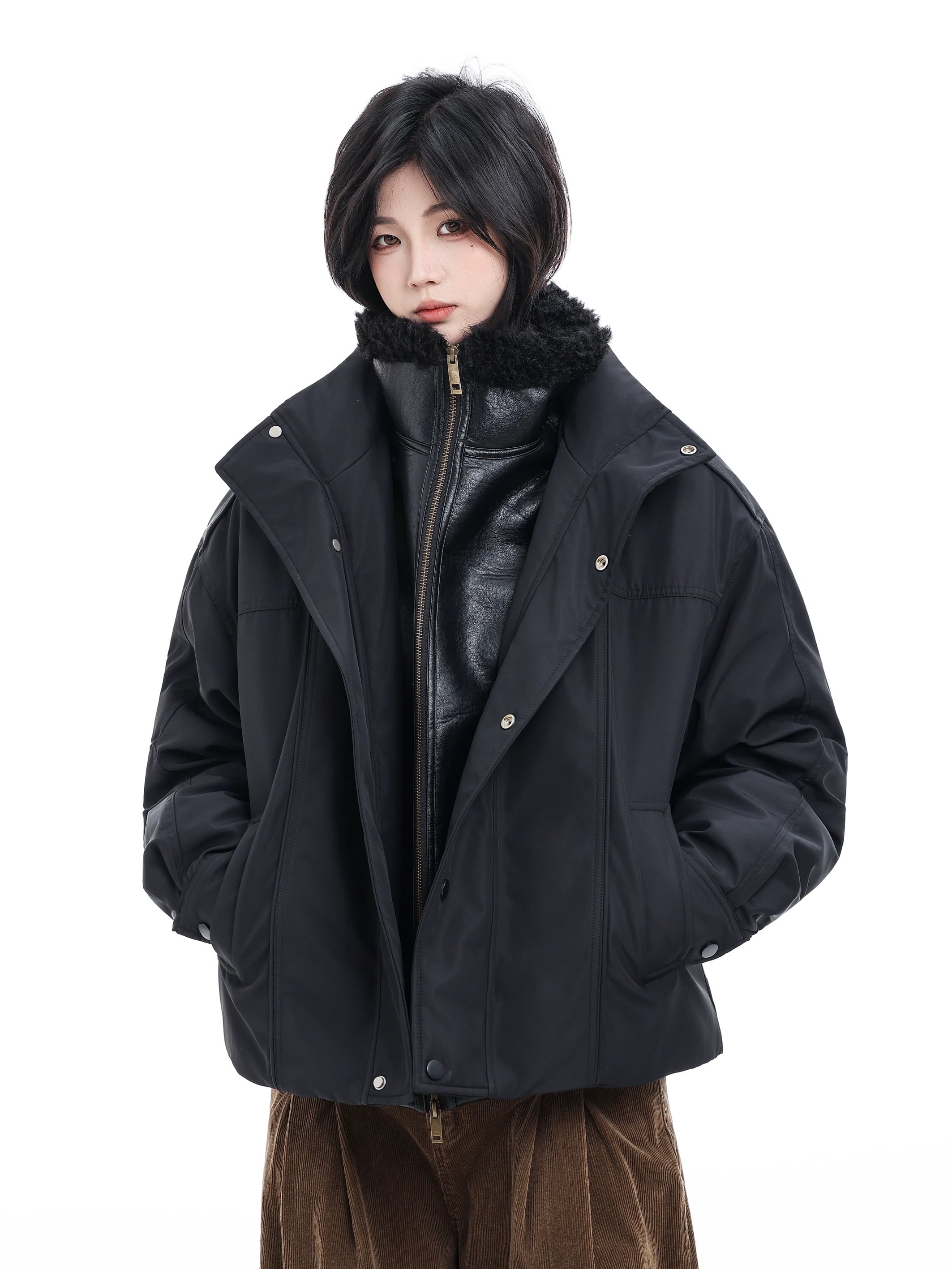フェイクレイヤード ボアダウン ジャケット / FAKE LAYERED BOA DOWN JACKET