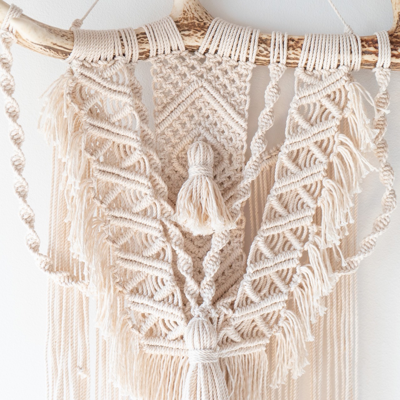 鹿の角 マクラメ タペストリー / Macrame wall hanging / #2 | Macrame 