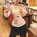 リボンデコオフショルファータッチニット ・79135