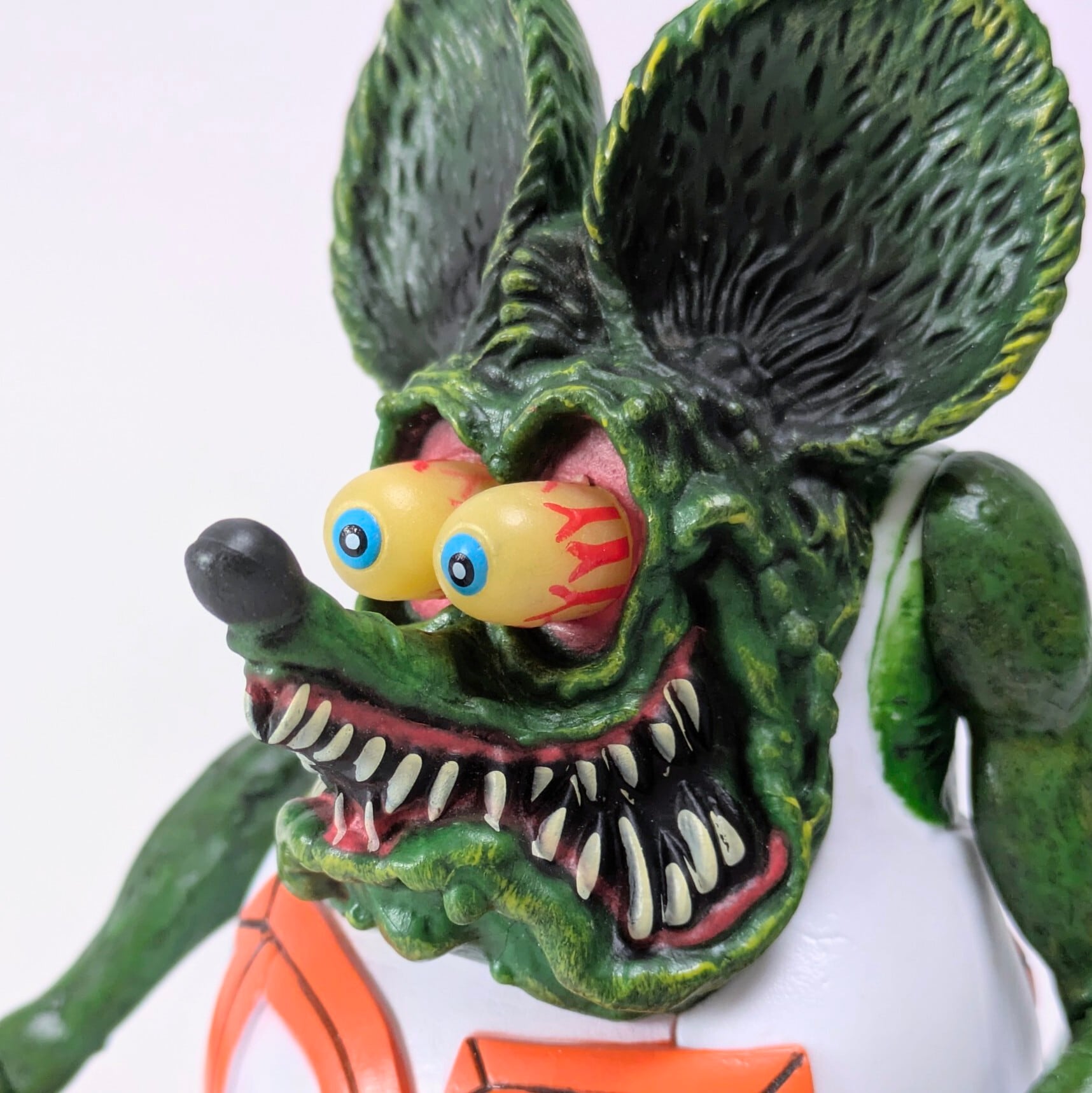♧ ⚡️SPECIAL LIMITED⚡️【 Rat Fink ラットフィンク 】 PVCアクションフィギュア / 可動フィギュア / WHITE 〚アメリカン雑貨 アメトイ〛