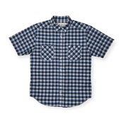 Marmot Mountain Limited マーモット マウンテン リミテッド チェック柄 半袖シャツ サイズ XL /メンズ/ブルー系/ラッコタグ復刻