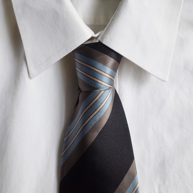 "ARMANI" Made in ITALY Multi Stripe Patterned Silk Fabric Tie