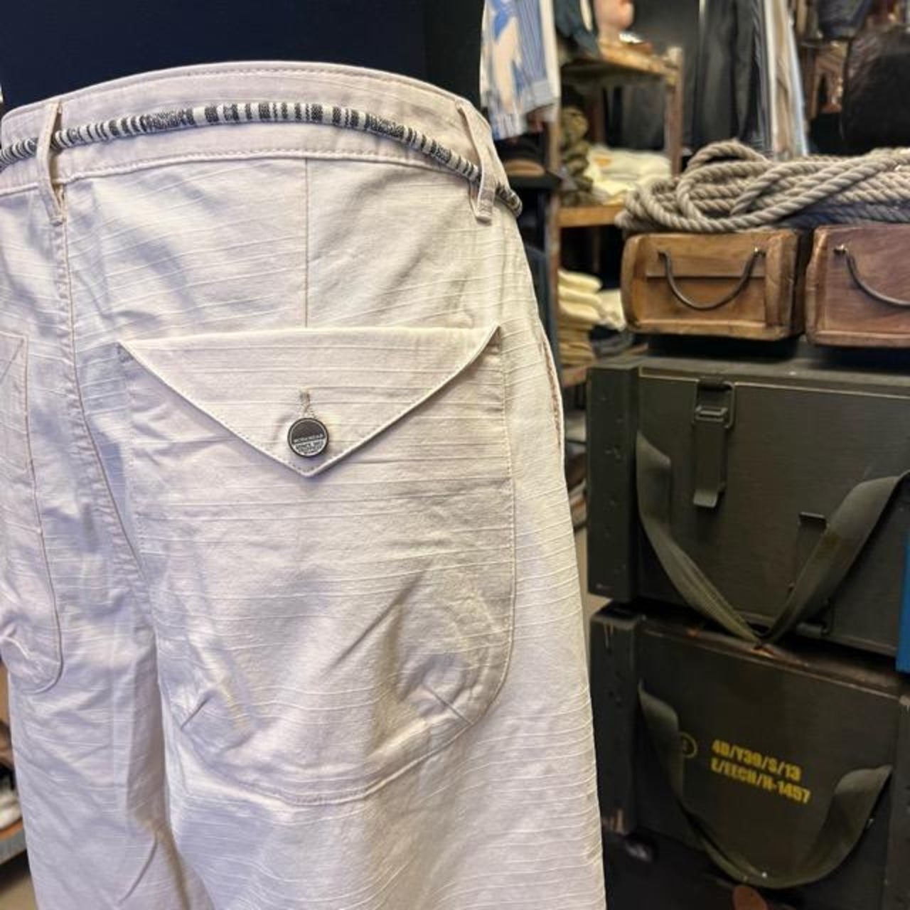 Topanga Men's　ウエストロープ付きヴィンテージパンツ　ファッション　メンズ　　ボトムス　パンツ　ヴィンテージ　ホワイトパンツ