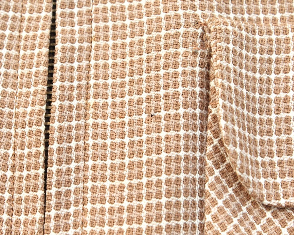 Vintage Rayon Gabardine Jacket Reversible [1950s-] Brown x Woven
