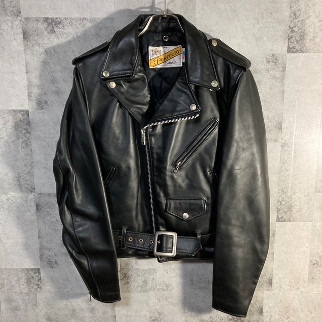 美品】Schott 618 USA製 ライダースジャケット 38黒 牛革（schott 