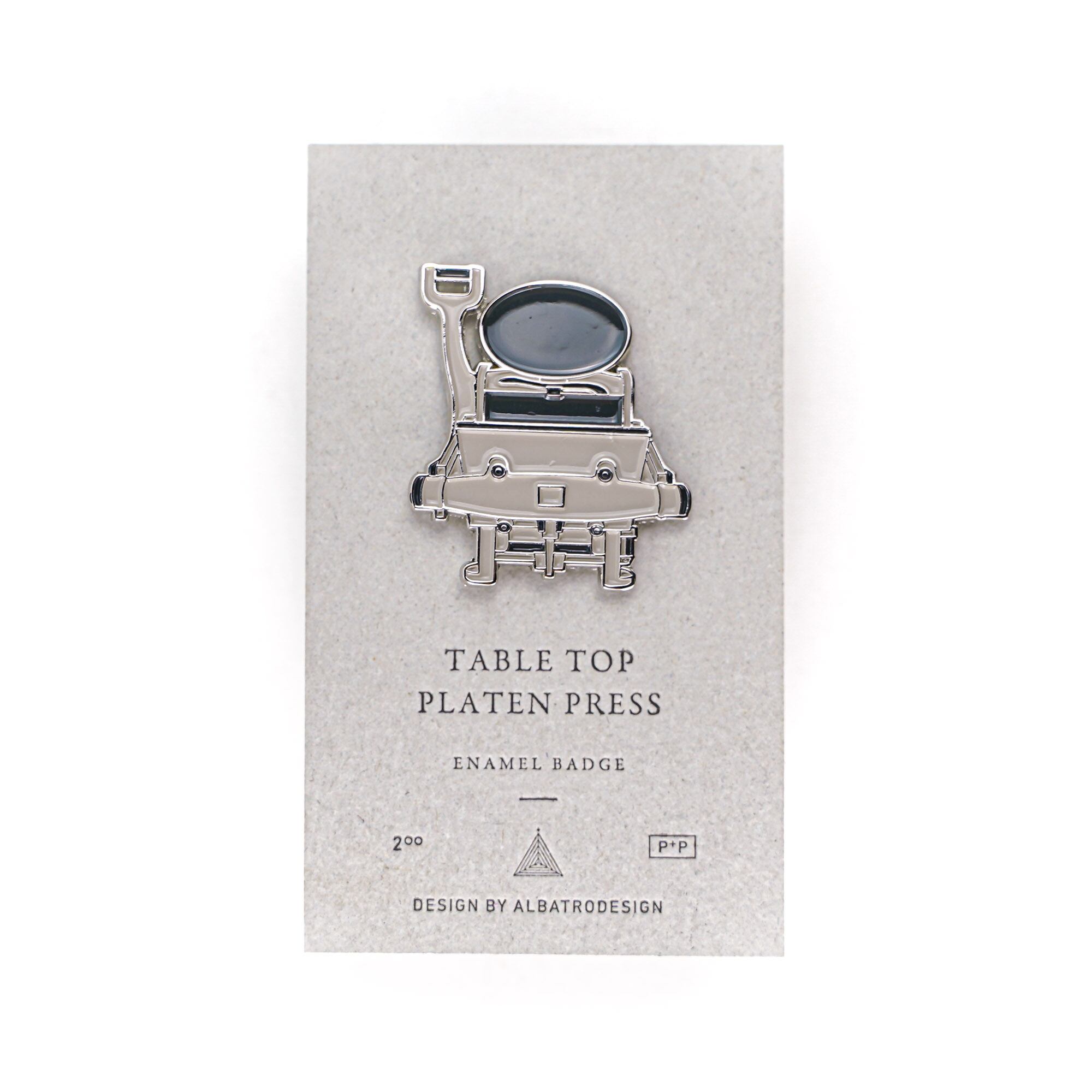 Pin Badge of Table top press 活版ピンバッジ | ALBATRO SHOP