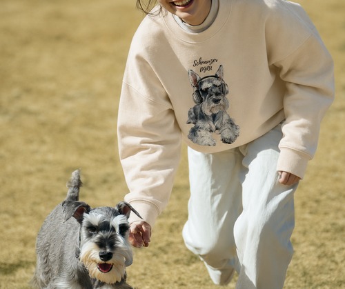 ヘッドホンデザインシュナウザー　デザインスウェット