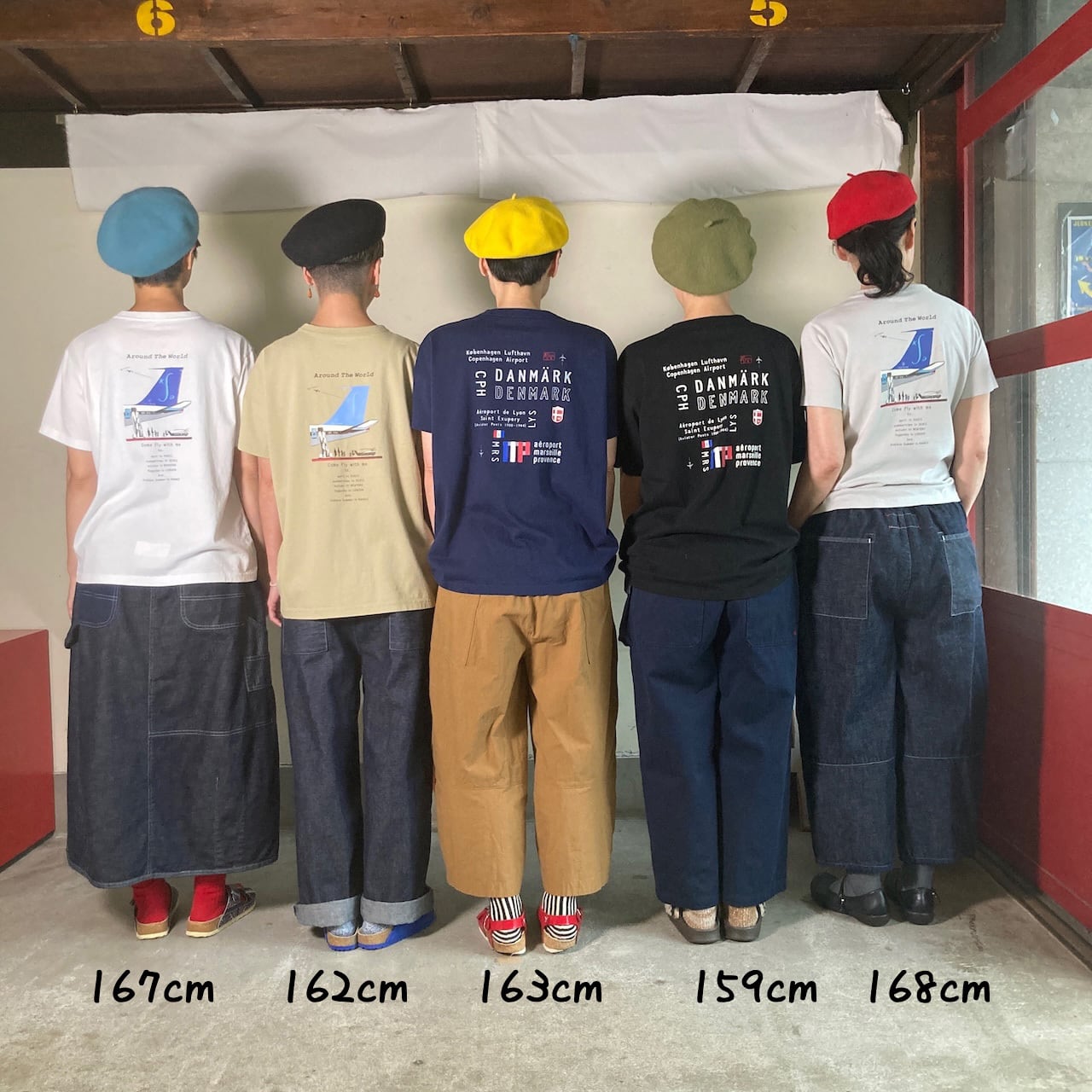 半袖UNI Tシャツ COMFORT FIT【Around the World】B柄エアポート3