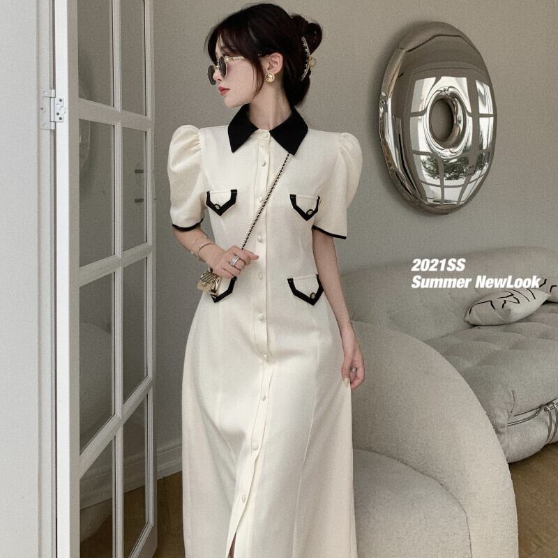 スタイルドレス カラースリーブハイウェストウェストAラインスカート サマーレディース 夏物 ガールズファッション46301814513