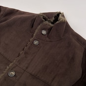 RAIKA STYLE ライカ スタイル 裏ファーフリース スエード調 防寒 ムートン風 コート 50 /メンズ/ダークブラウン