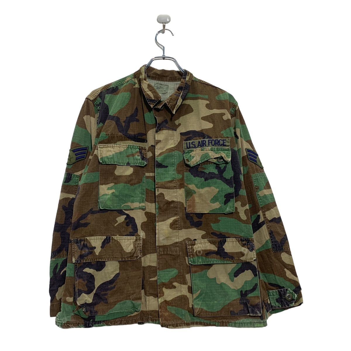 ミリタリー ジャケット S 迷彩 カーキー カモフラ ポケット 古着卸