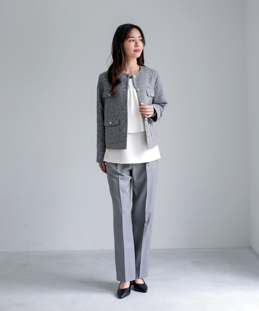 SALE 30％OFF】【 きちんと華やぐ 】 ミックスカラーツイード・ノー