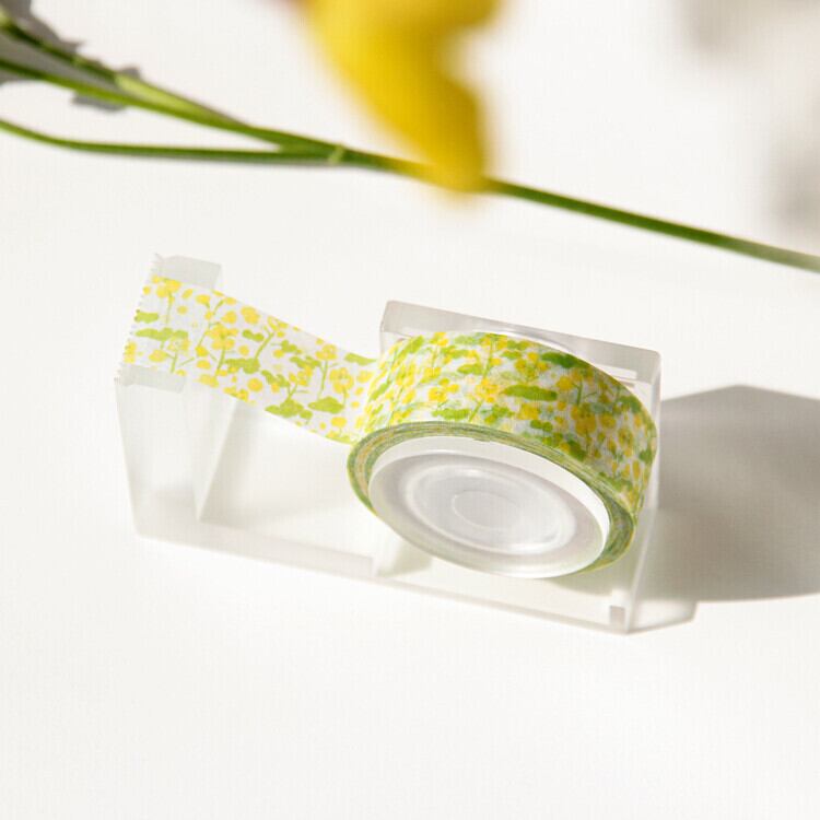 BOKI】マスキングテープ Vintage Fabric Masking Tape [Canola Flower