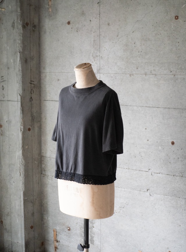 unknown 1990s Crew neck tee with lace