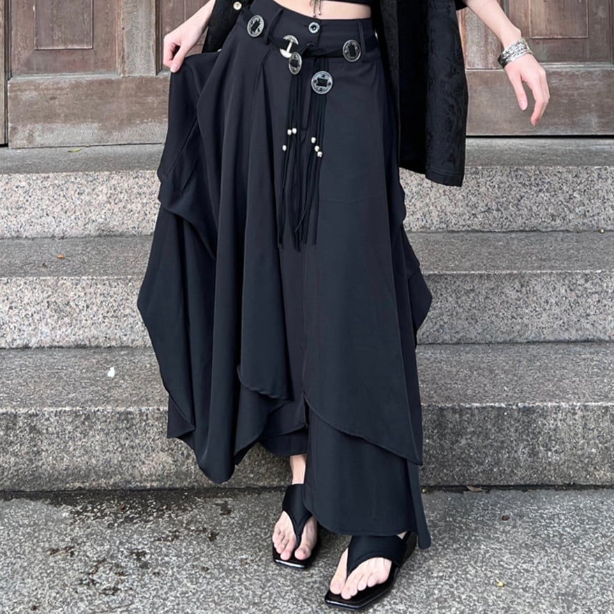 サブカル 服 地雷系 通販 ファッション 女子 ワイドパンツ クロップド