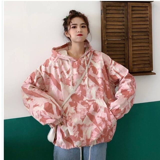 韓国 トレーナー レディース レディース秋冬 人気 カモフラ 迷彩柄