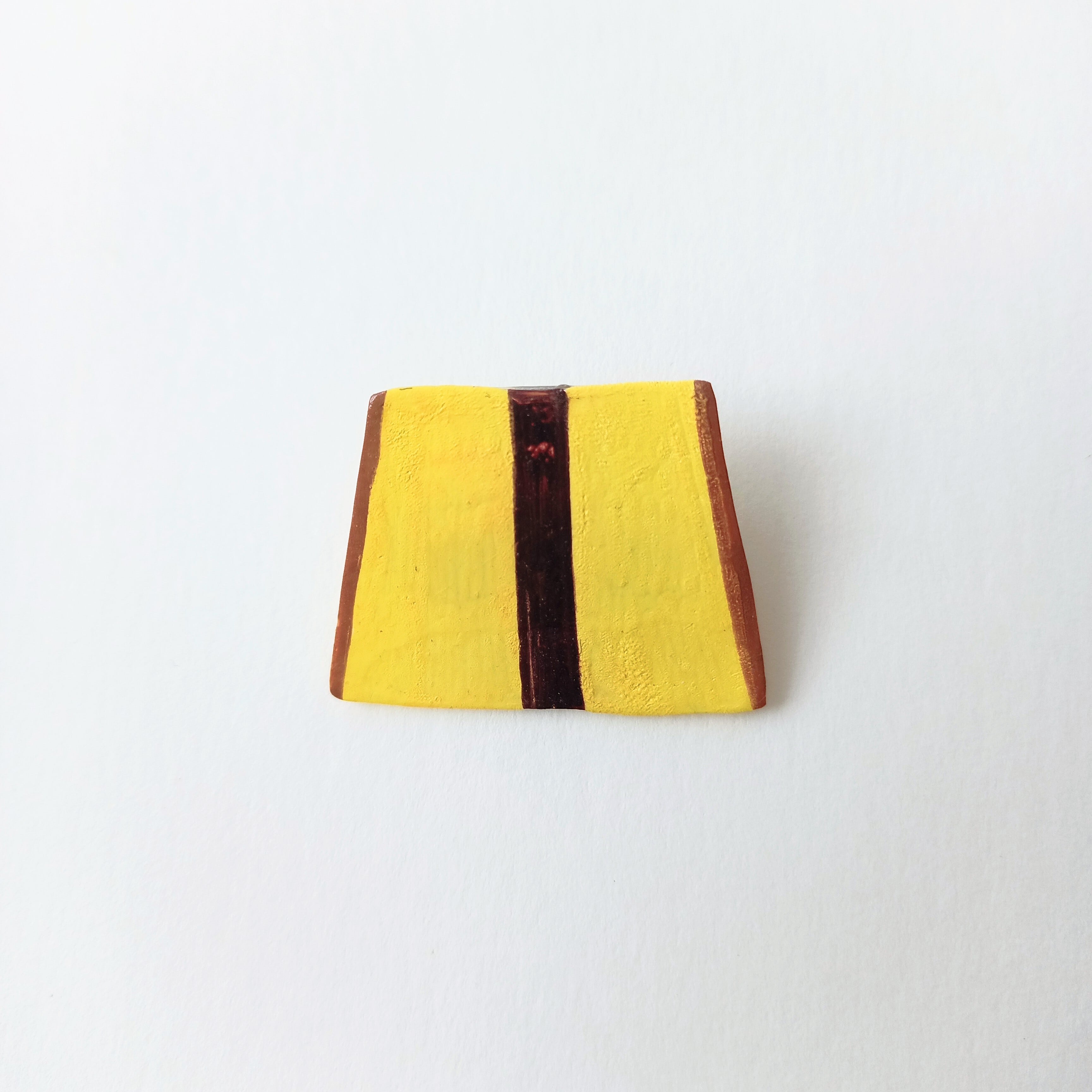 ヘンテコ ブローチ シベリア パン 菓子パン 手描き 一点もの