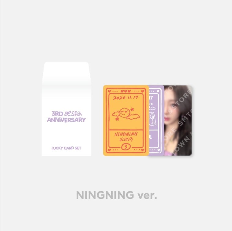 2023 aespa FAN MEETING MY DRAMA 3rd Anniversary Lucky Card Set