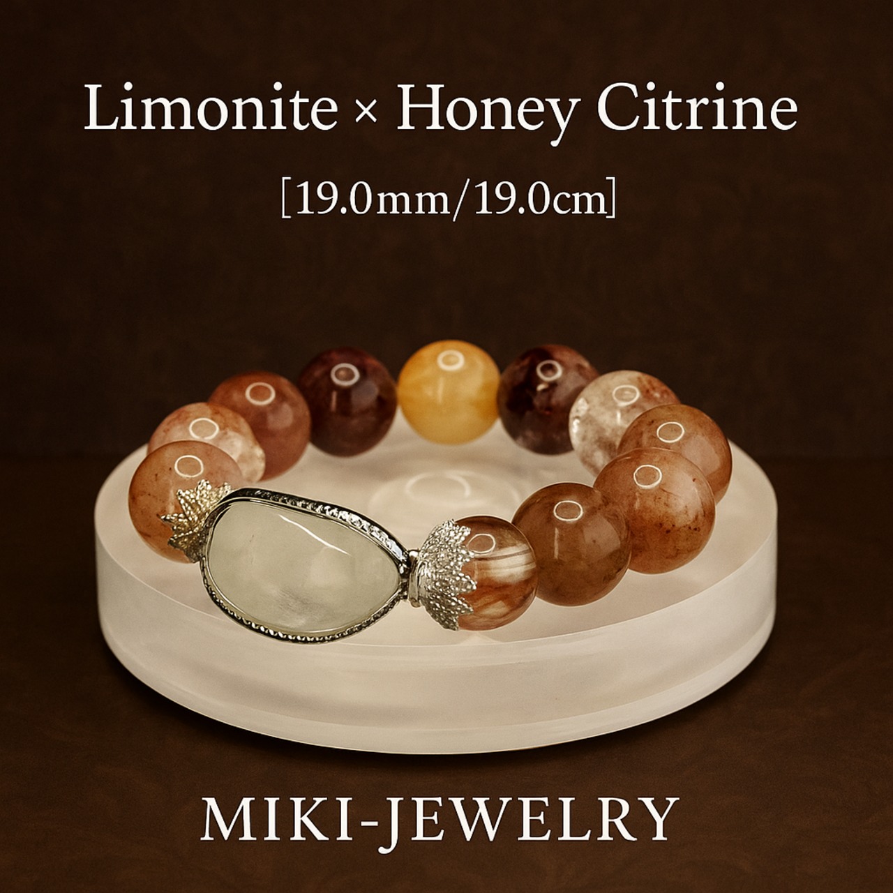 希望や喜びを象徴する宝石| MIKI-JEWERLRY【 ライモナイト&ハニーシトリン 19/19】 Limonite & Honey Citrine