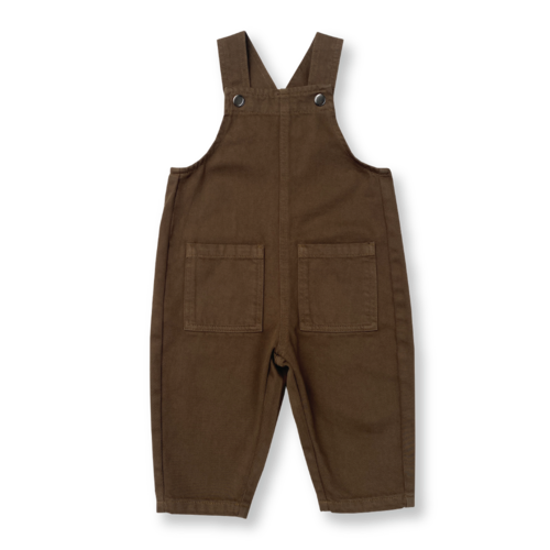 3-4y Last1【GROWN】Everyday Organic Denim Overalls - Clay