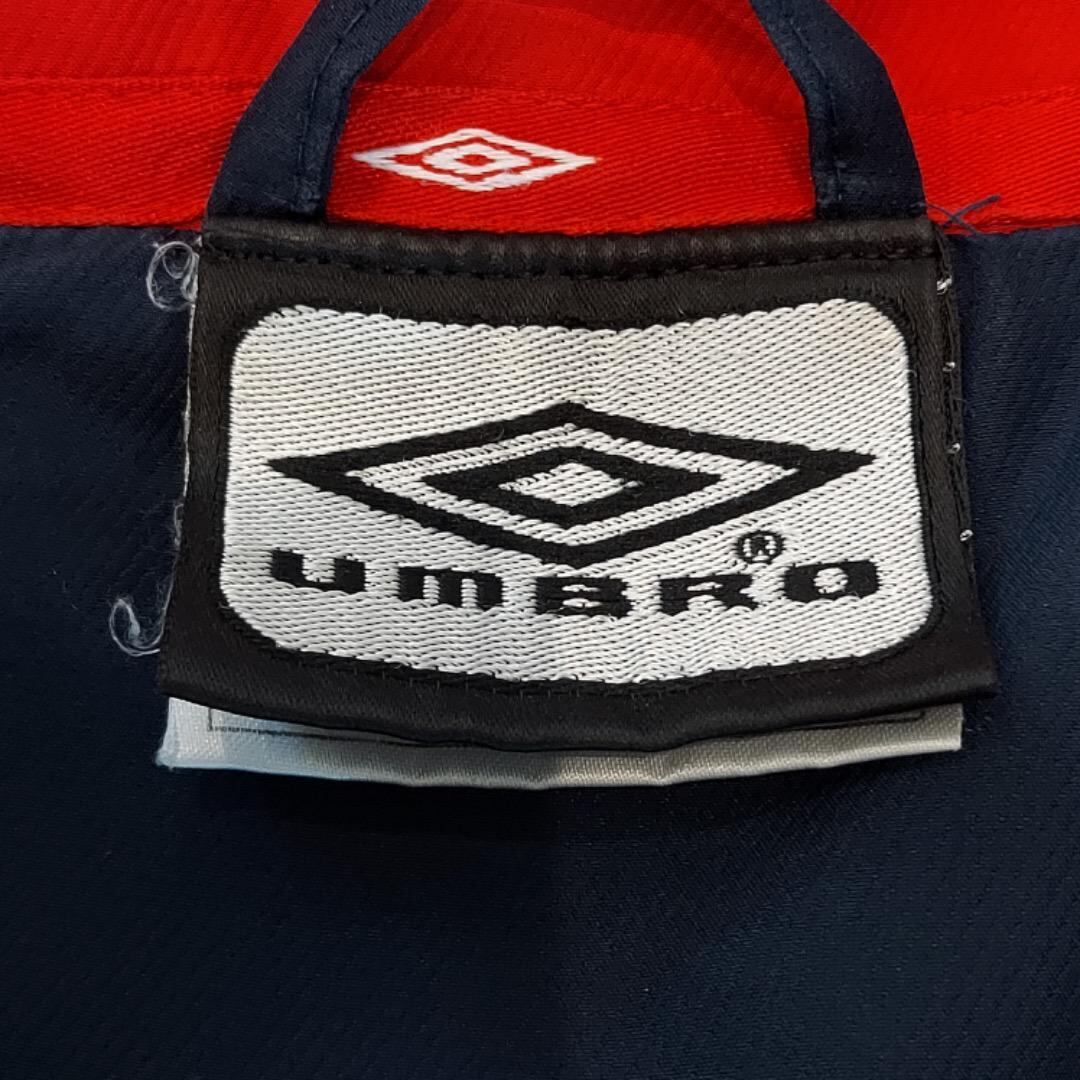 アンブロ イングランド代表 ナイロンジャケット サッカー 紺 00s XL 