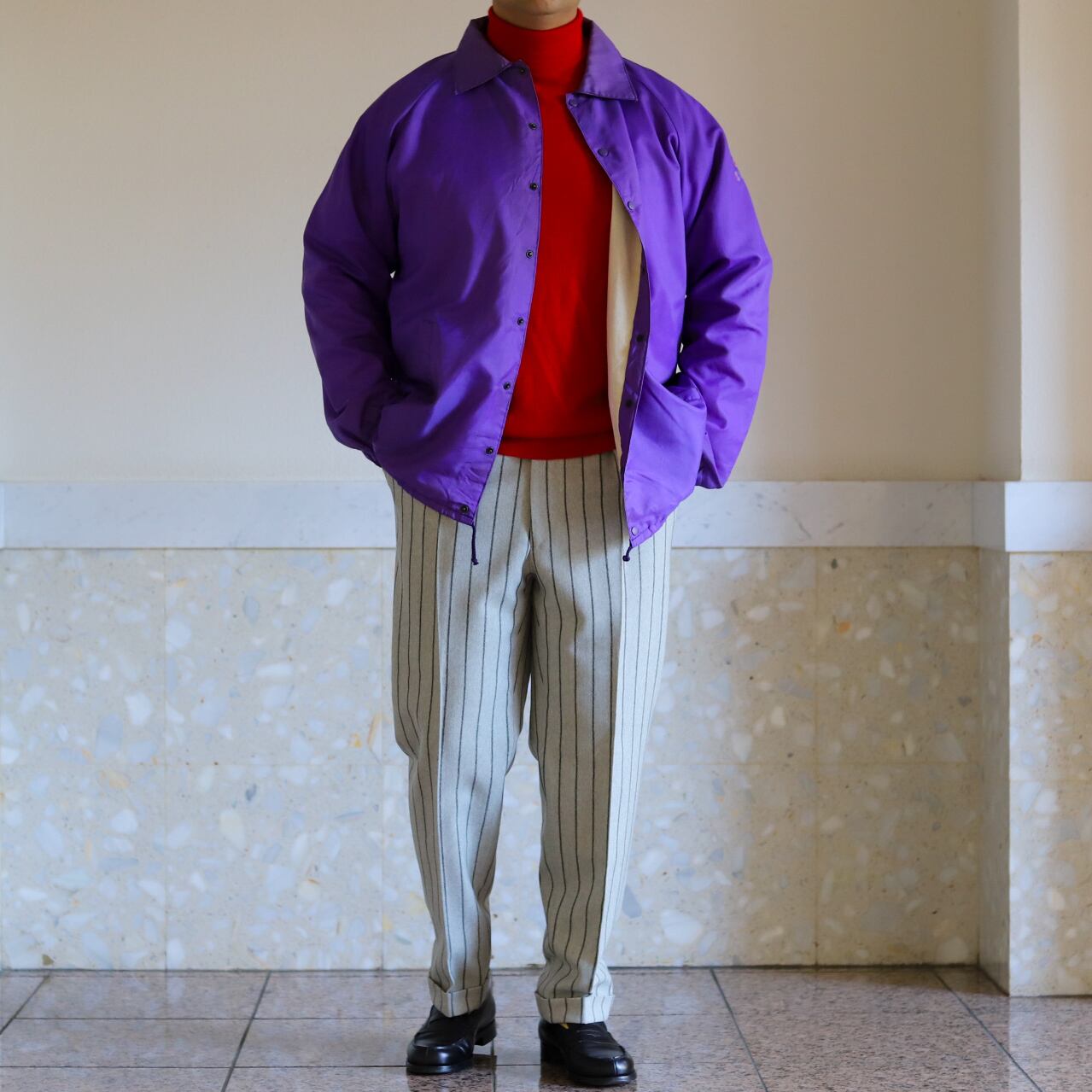 希少】70s Euro Champion Vintage coach jacket nylon blouson made in 