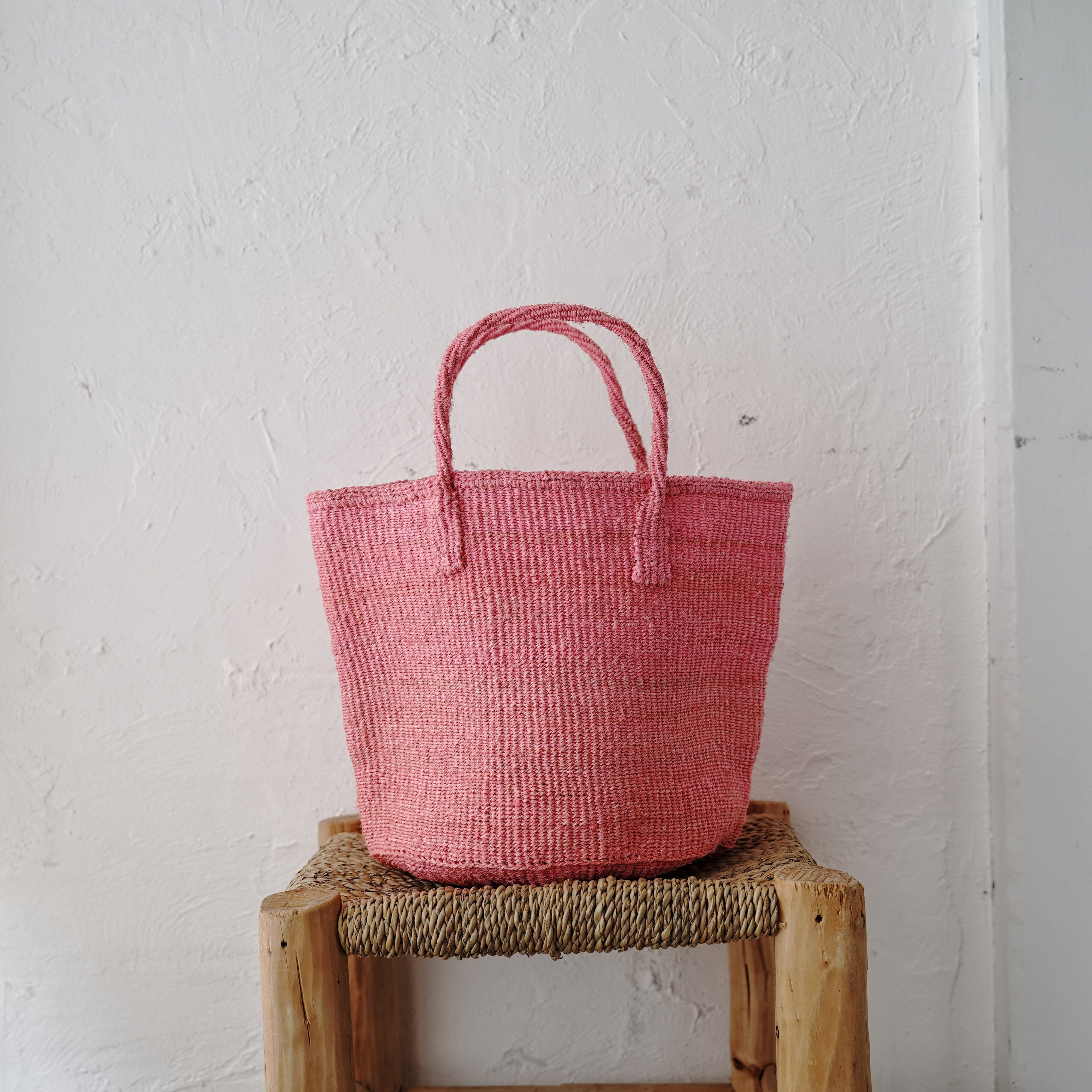 サイザルバッグ ペールピンク
