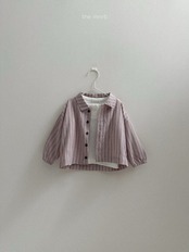 韓国子供服 / minirobe / 26Autumn / ストライプシャツ / 秋服 *S~XL*