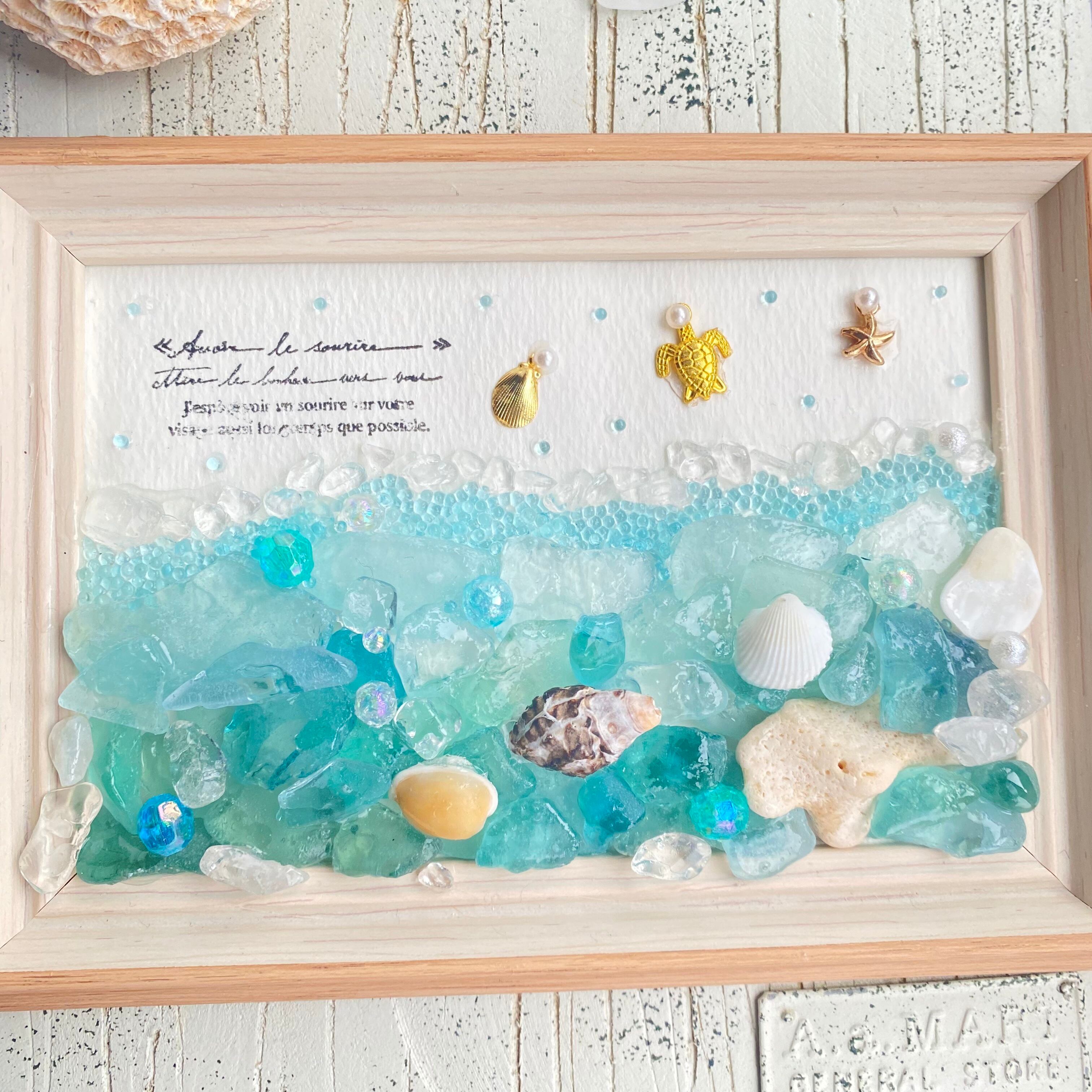 "青い海に癒されたい。"