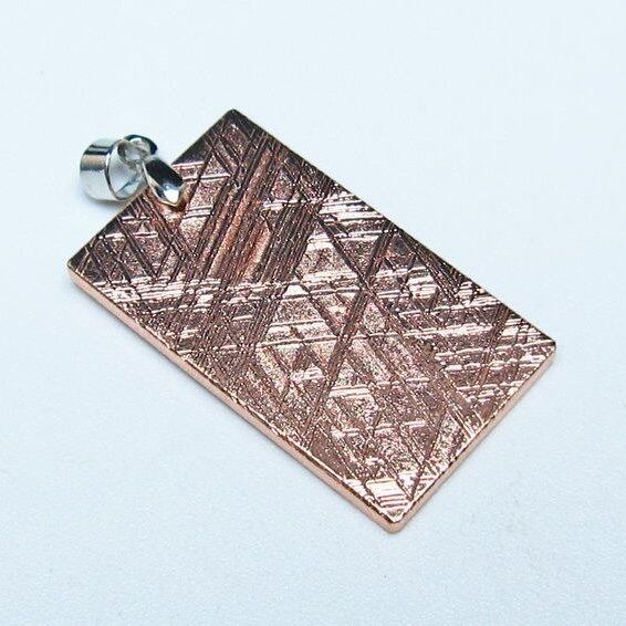 ギベオン ペンダント 隕石 メテオライト ピンクゴールド 一点物 112-13496