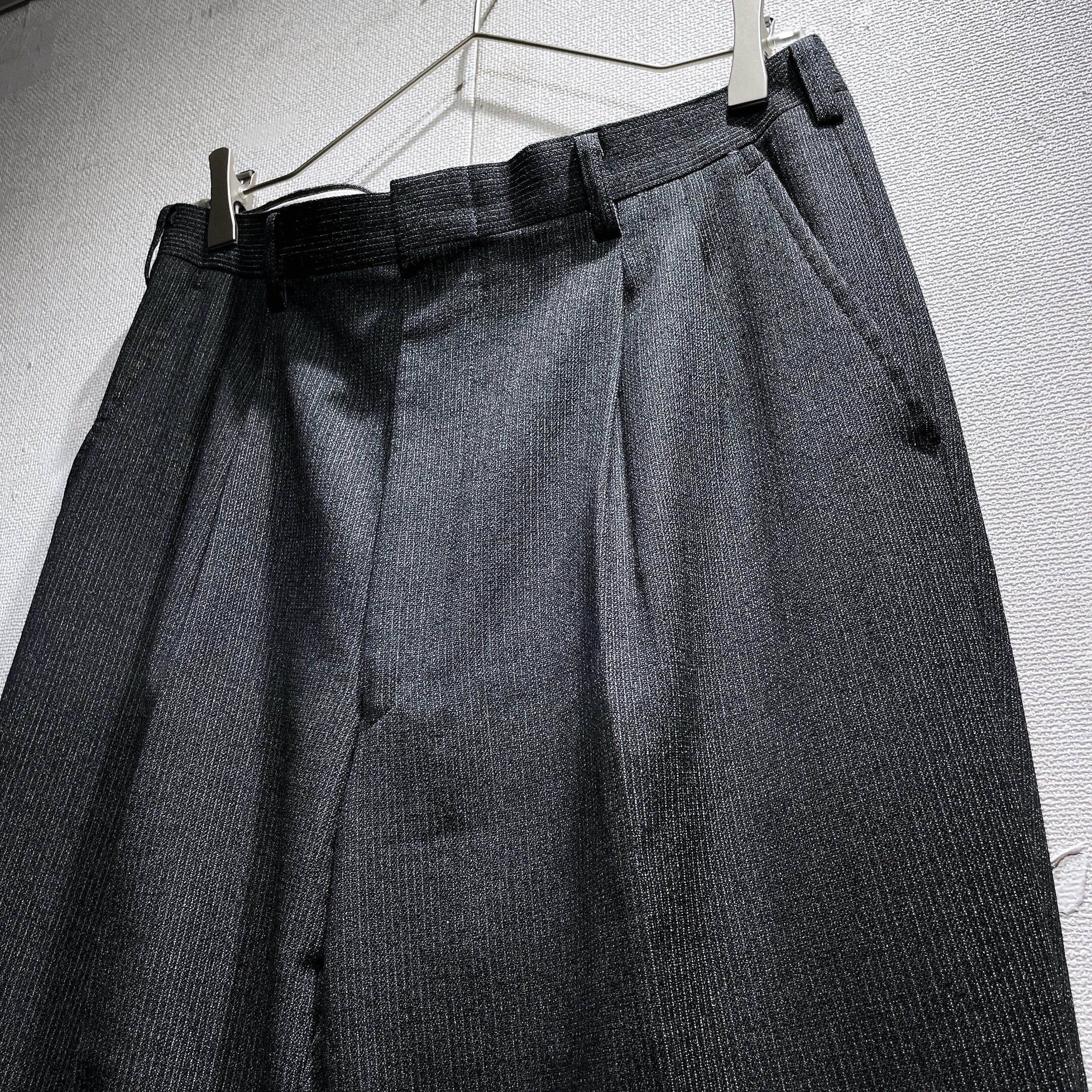 1990s Beautiful silhouette Stripe two tuck vintage Slacks pants