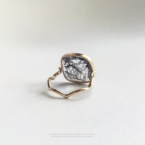 BLACK TOURMALINE IN QUARTZ COBBLESTONE RING