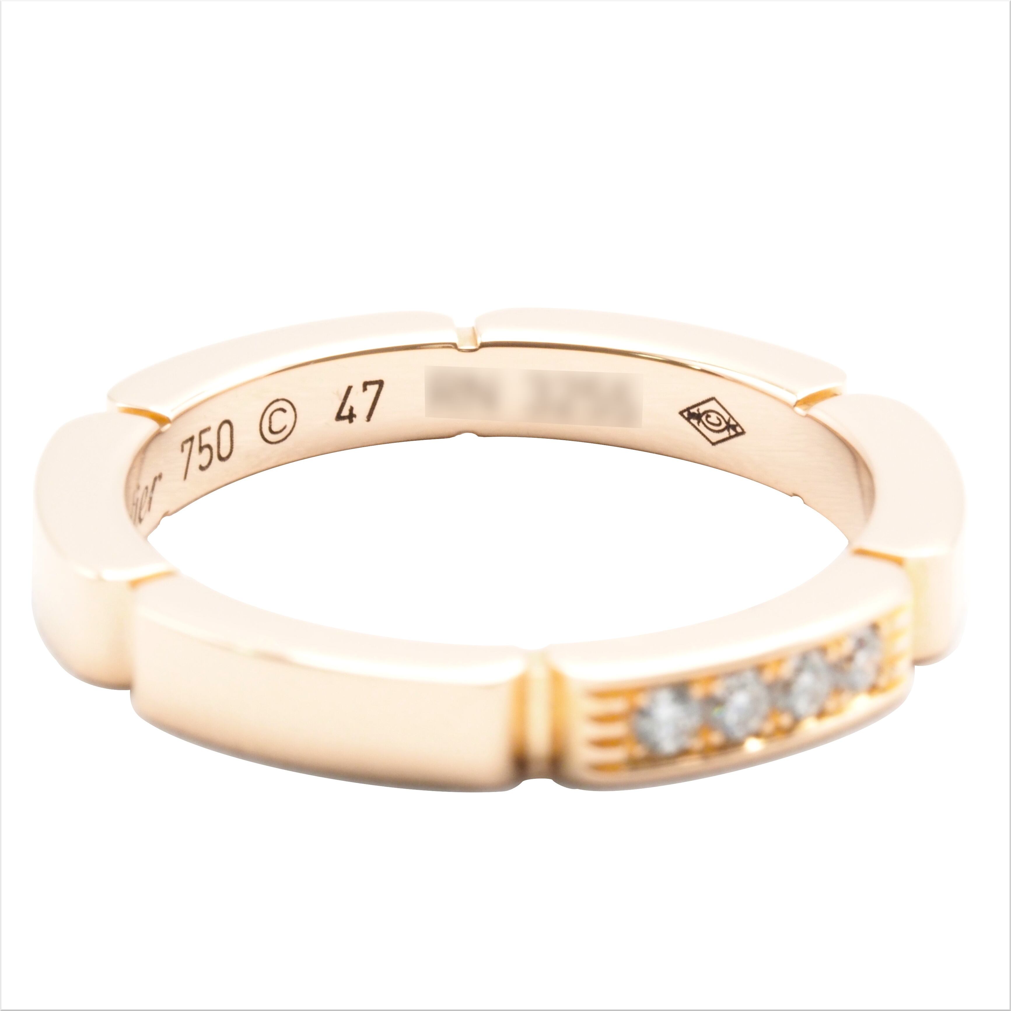 Cartier カルティエ マイヨン パンテール リング 4Pダイヤ #47(約7号