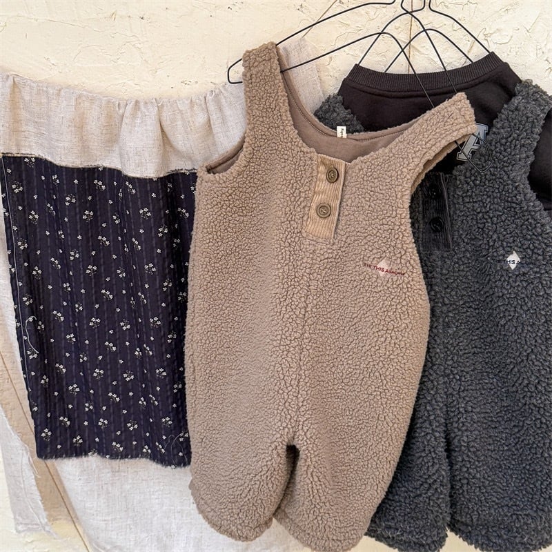 【即納】もこもこサロペット