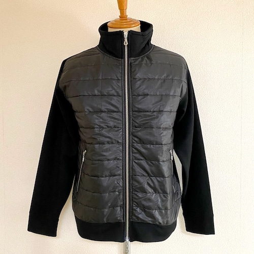 Switch Fabric Stand Zip Blouson Black