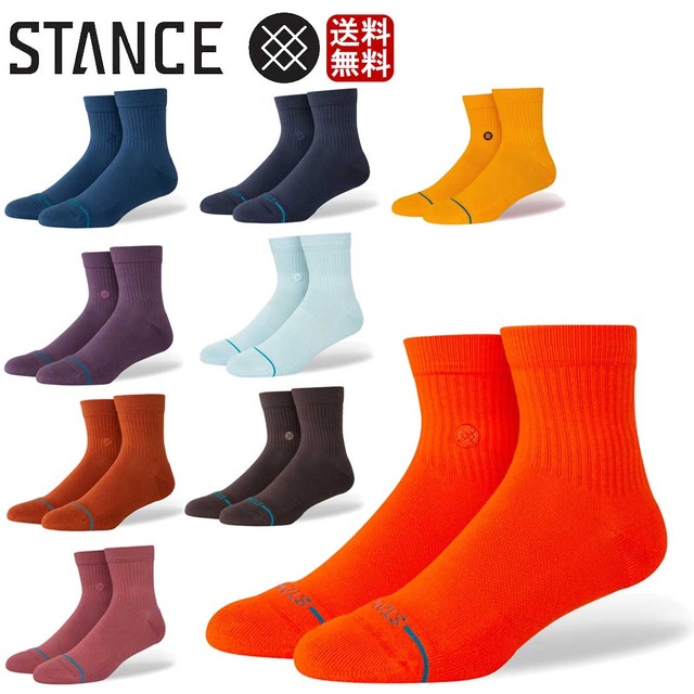 Stance ソックス スタンス アイコン Stance Socks Qtr ICON QUARTER メンズ レディース 大定番 メンズ 靴下 ギフト 男性 彼氏 女性 彼女 プレゼント 贈り物 BHO(Blue_Horizon) S21-24.5cm