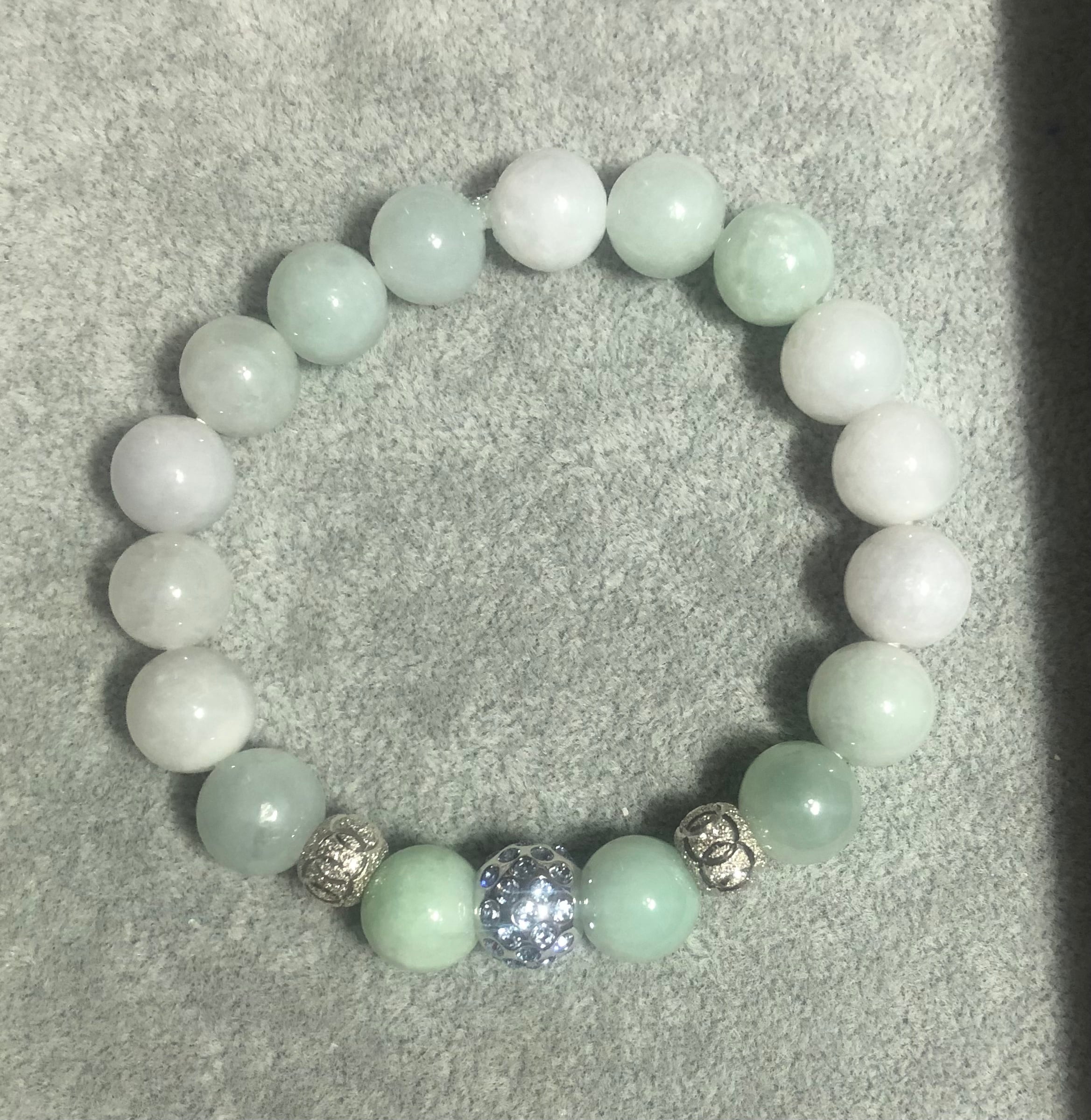 ミャンマージェイド ビルマ翡翠 パワーストーン ブレスレット 健康運  